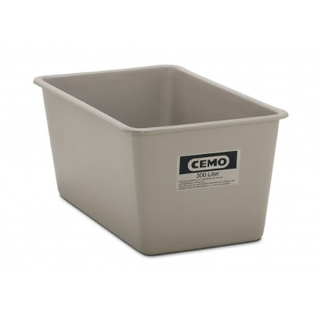 Contenedor GRP rectangular 300 litros modelo estándar gris